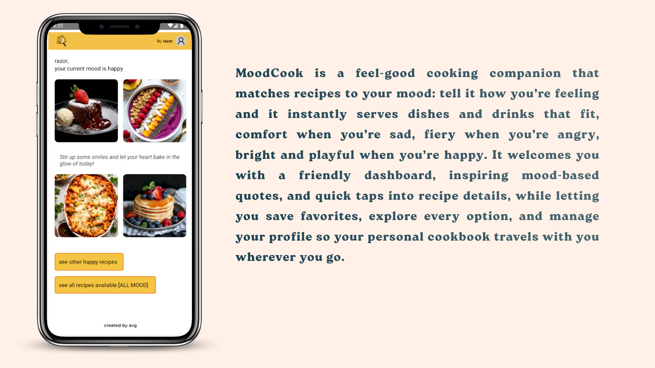 MoodCook screenshot
